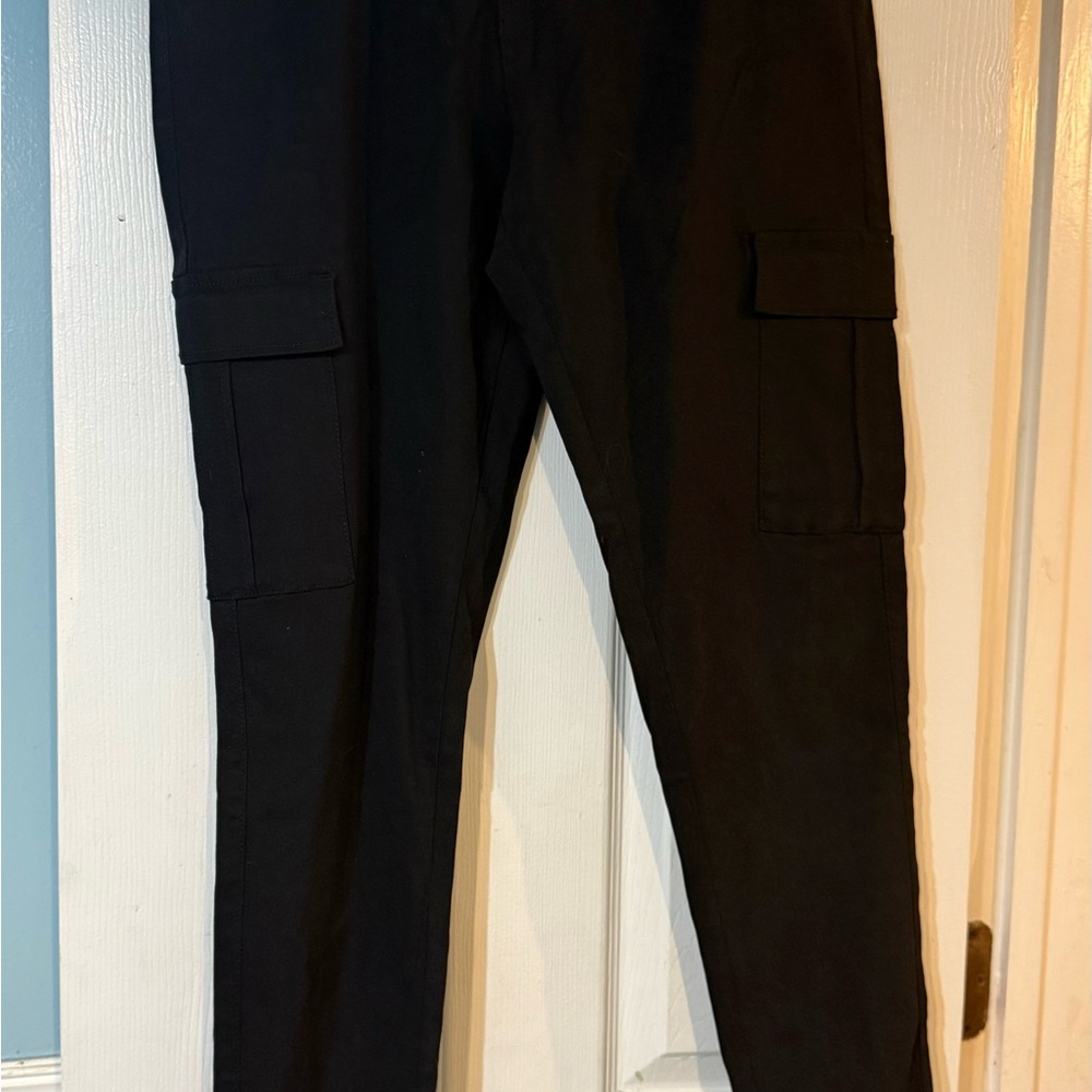 Hybrid & Company‎ Black Cargo Pants Straight Leg